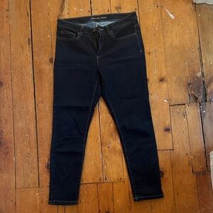 Michael Kors Women's Dark Blue Cropped Skinny Jeans